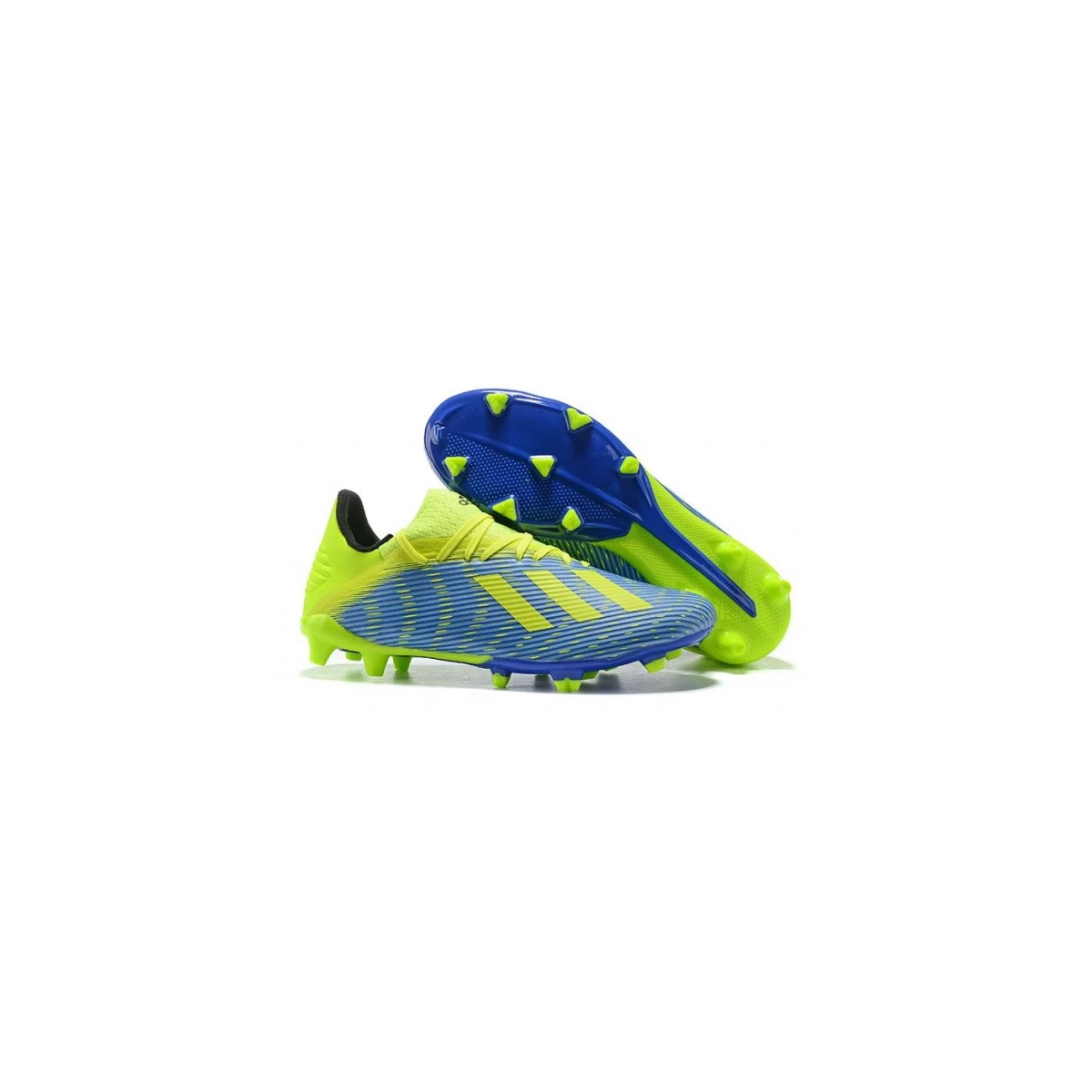 کفش فوتبال آدیداس ایکس طرح اصلی ابی زرد Adidas X 19.3 FG Blue Yellow