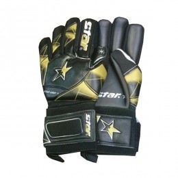 دستکش دروازه بانی استار طرح اصلی مشکی طلایی Star Goalkeeper Gloves