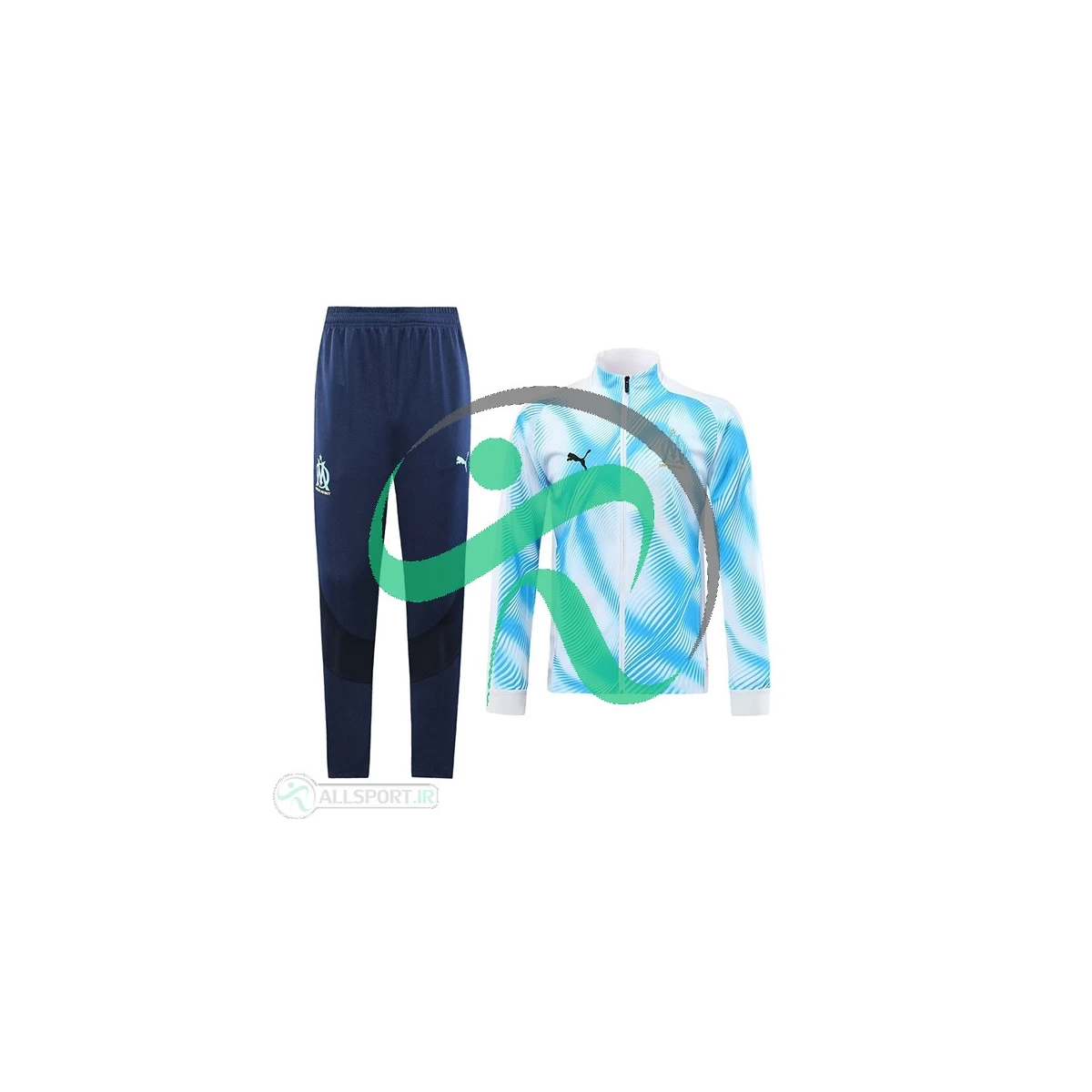 گرمکن شلوار مارسی آبی روشن Olympique Marseille Training Tracksuit 2019-20
