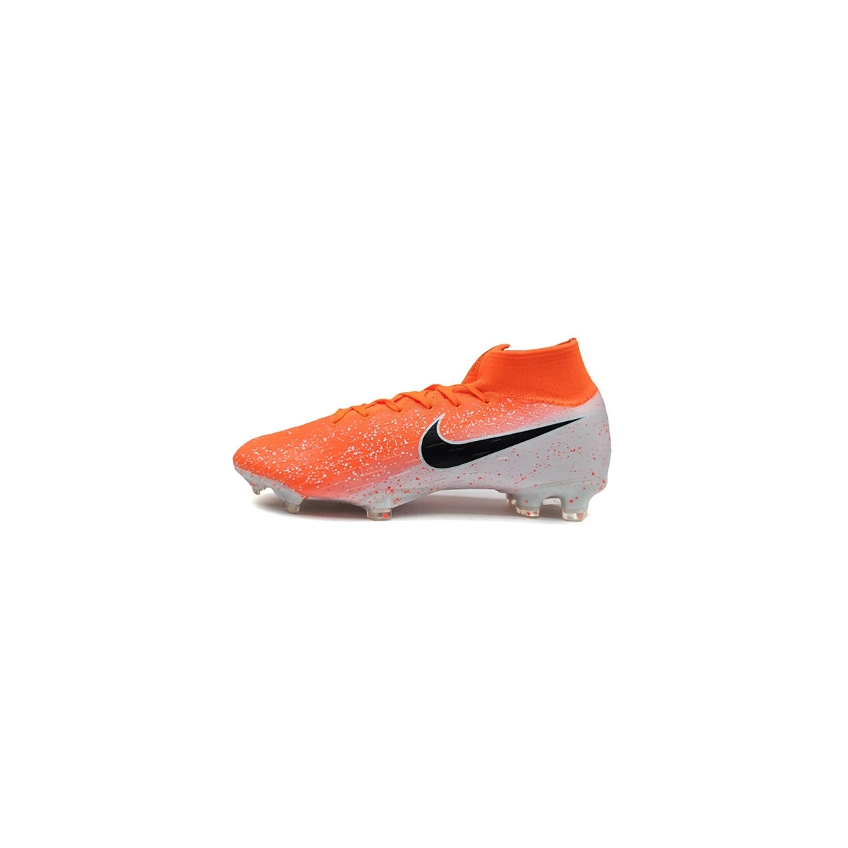 کفش فوتبال نایک مرکوریال سوپرفلای ساقدار طرح اصلی نارنجی سفید Nike Mercurial Superfly VI 360 Elite FG White Orange