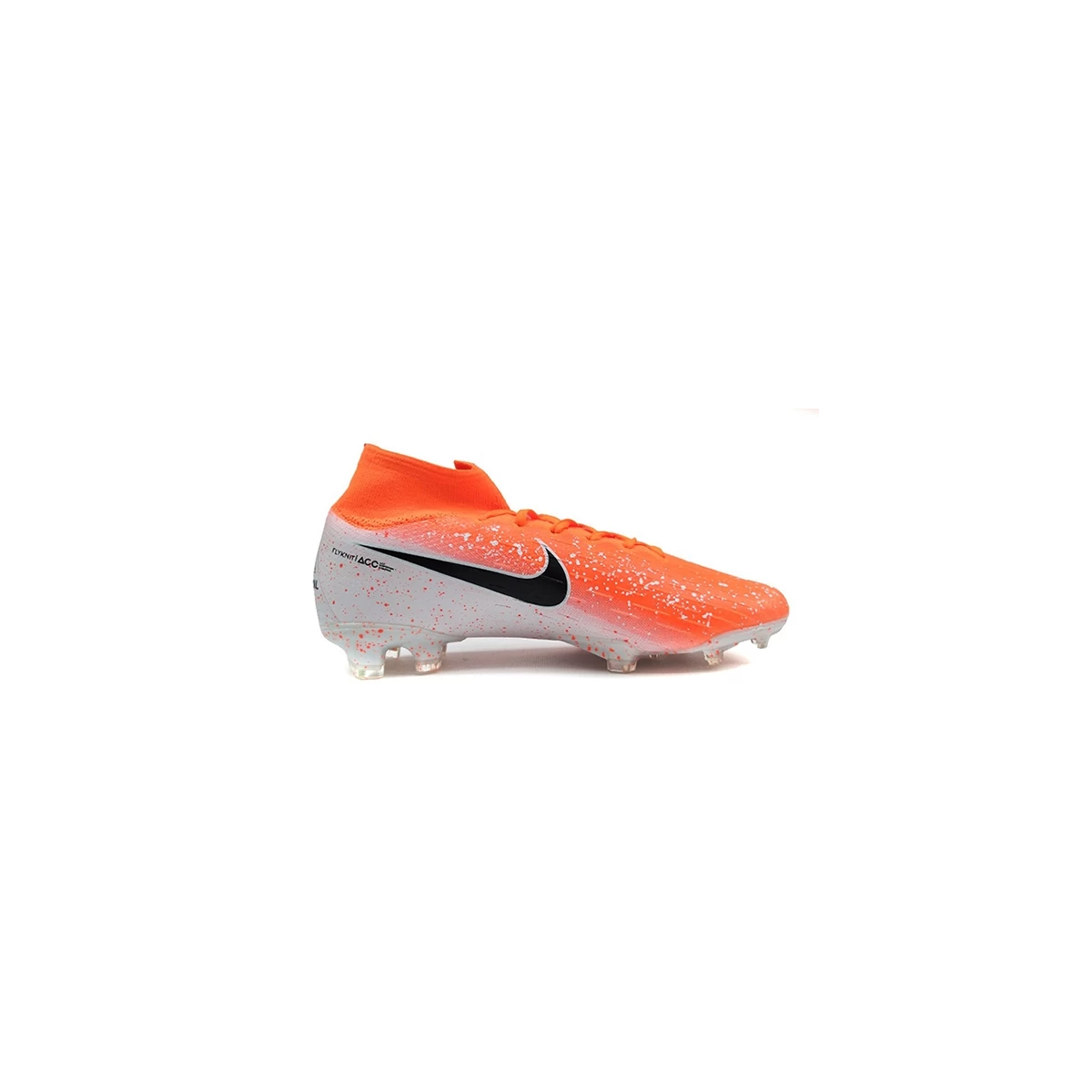 کفش فوتبال نایک مرکوریال سوپرفلای ساقدار طرح اصلی نارنجی سفید Nike Mercurial Superfly VI 360 Elite FG White Orange