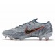 کفش فوتبال نایک مرکوریال طرح اصلی خاکستری Nike Mercurial Vapor XII Elite FG Wolf Grey Black Armory Blue