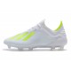 کفش فوتبال آدیداس ایکس سفید سبز Adidas X 18.1 FG White Green