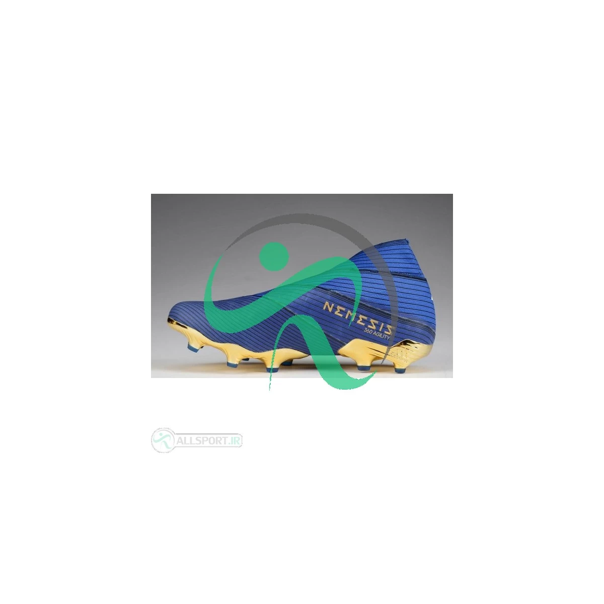 کفش فوتبال آدیداس نمزیز طرح اصلی آبی سفید Adidas Nemeziz 19+ FG Blue White Core Black