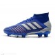 کفش فوتبال آدیداس پردیتور طرح اصلی آبی نقره ای Adidas Predator 19.1 FG Blue Active Red Silver Metallic