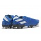کفش فوتبال آدیداس نمزیز طرح اصلی آبی سفید Adidas Nemeziz 19.1 FG Blue White Core Black
