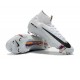 کفش فوتبال نایک مرکوریال سوپرفلای ساقدار طرح اصلی سفید مشکی Nike Mercurial Superfly VI Elite FG WhiteBlack Pure Platinum
