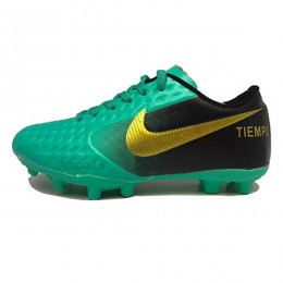 کفش فوتبال نایک تمپو سایز کوچک  طرح اصلی سبز مشکی Nike Tiempo Green Black 2018
