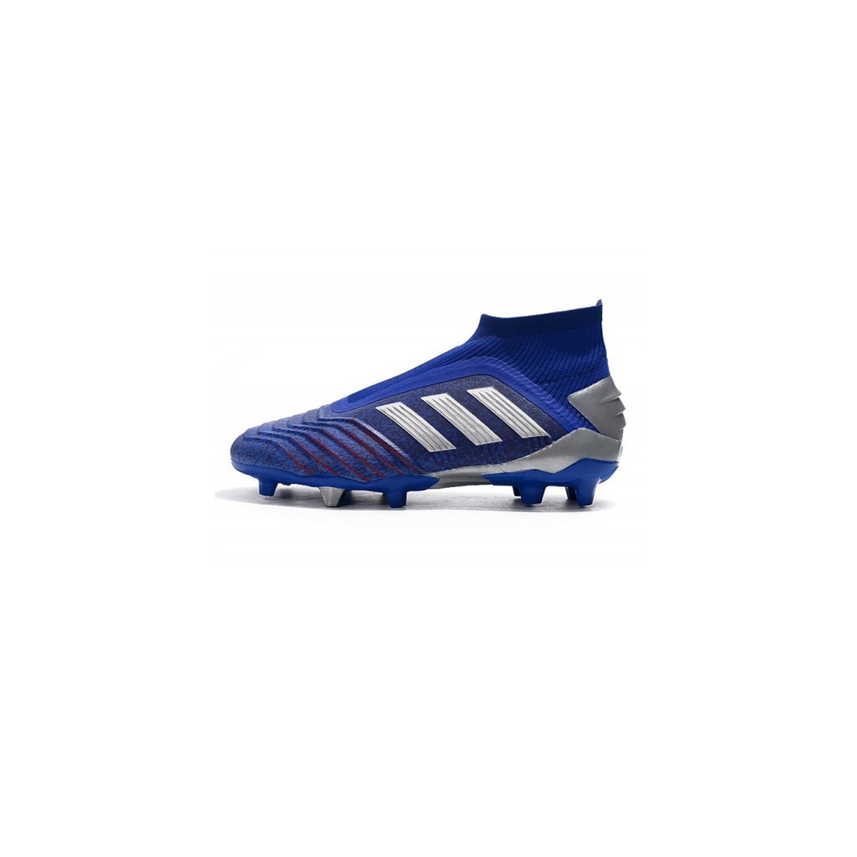 کفش فوتبال آدیداس پردیتور سایز کوچک طرح اصلی آبی نقره ای Adidas Predator 19+ FG Bold BlueActive RedSilver Metallic