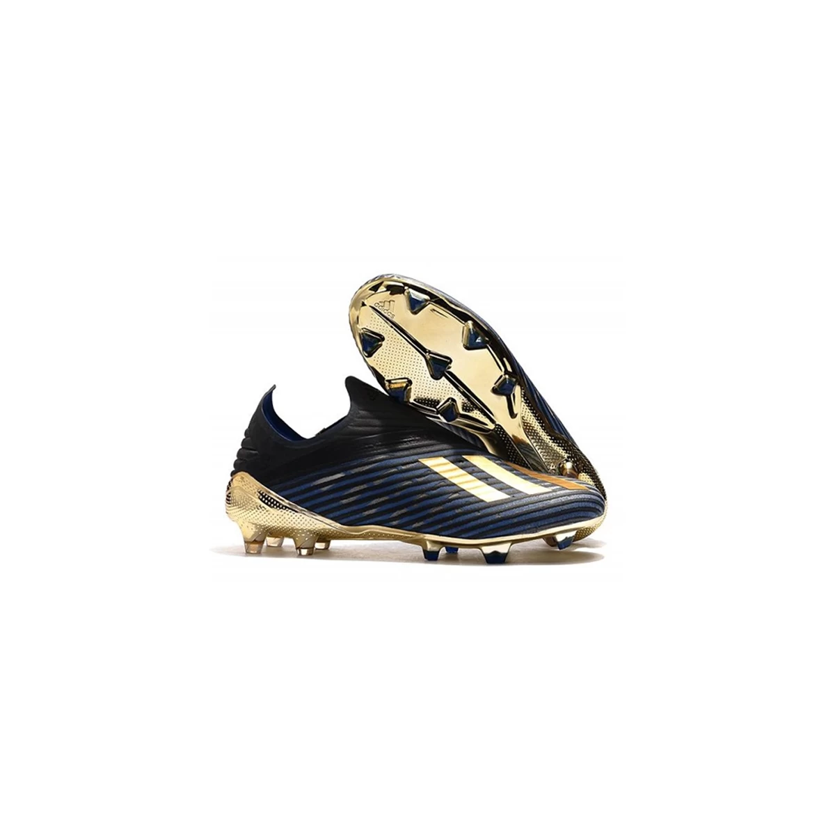 کفش فوتبال ادیداس ابی طلایی مشکی Adidas X 19+ FG Blue Gold Core Blac