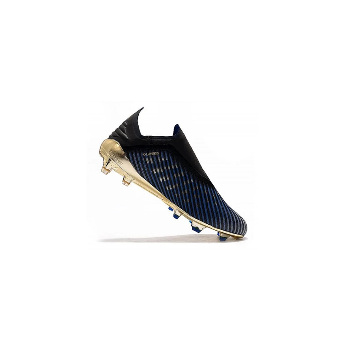 کفش فوتبال ادیداس ابی طلایی مشکی Adidas X 19+ FG Blue Gold Core Blac