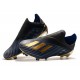 کفش فوتبال ادیداس ابی طلایی مشکی Adidas X 19+ FG Blue Gold Core Blac