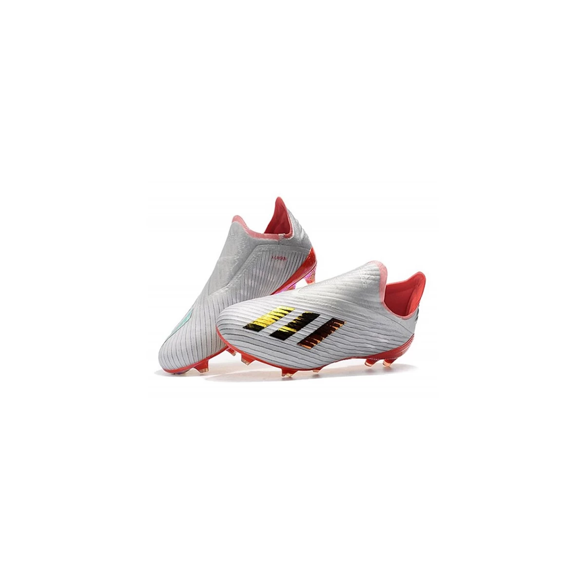 کفش فوتبال ادیداس نقره ای قرمز سفید Adidas X 19+ FG Silver Metallic Res Red White