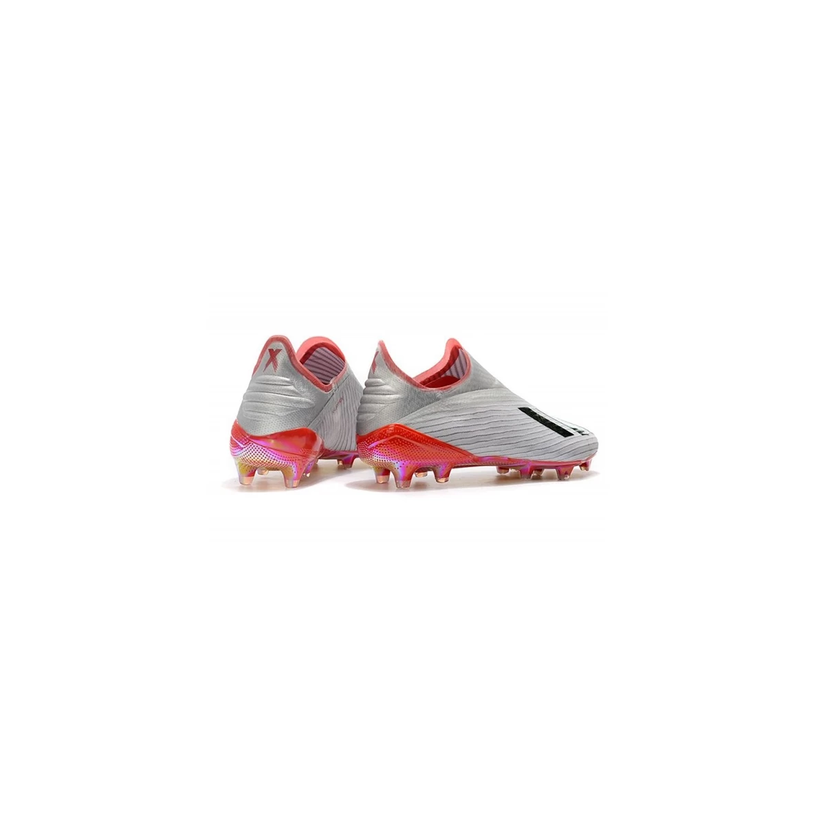 کفش فوتبال ادیداس نقره ای قرمز سفید Adidas X 19+ FG Silver Metallic Res Red White