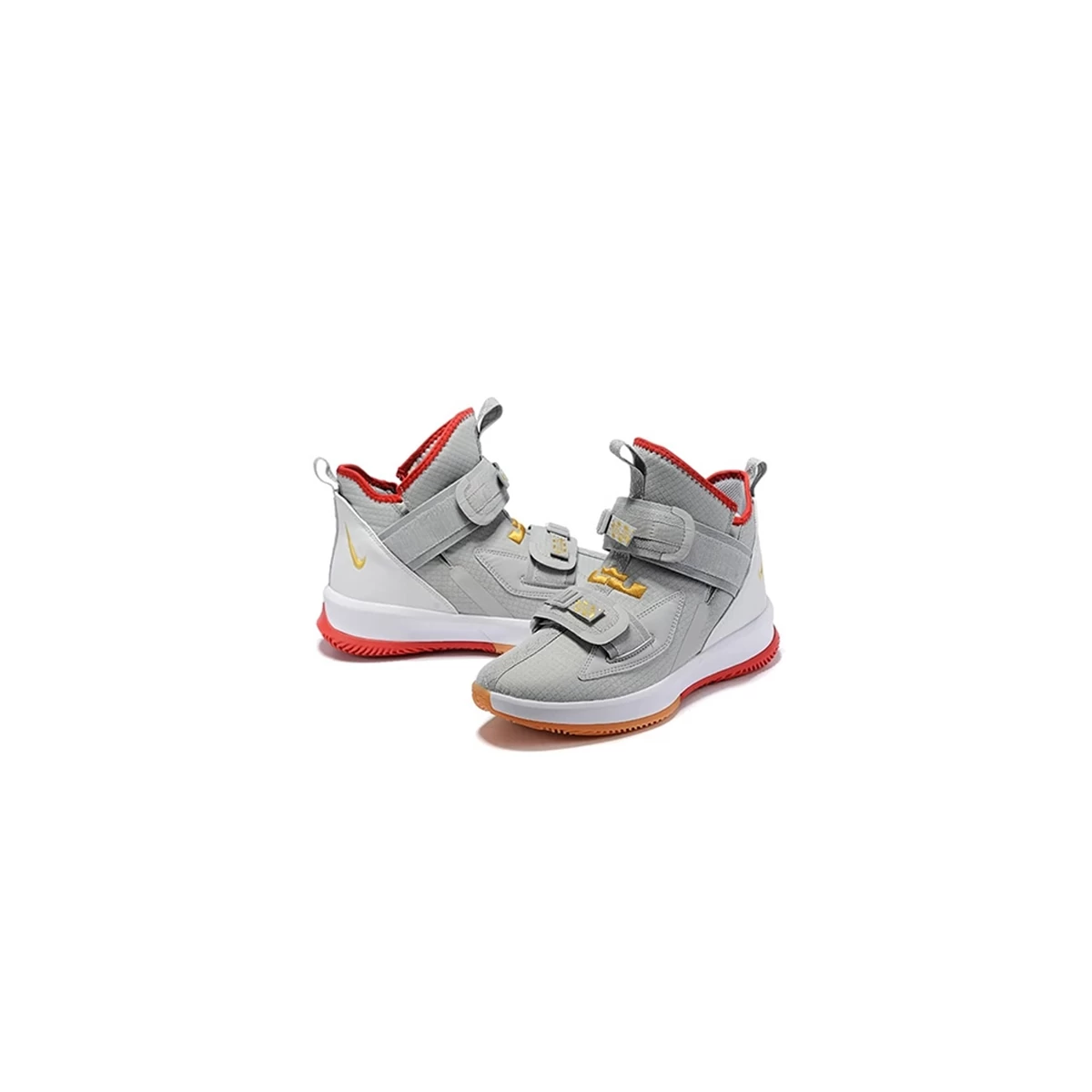 کفش بسکتبال نایک لبرون خاکستری قرمز Nike LeBron Soldier 13 Wolf Grey Red