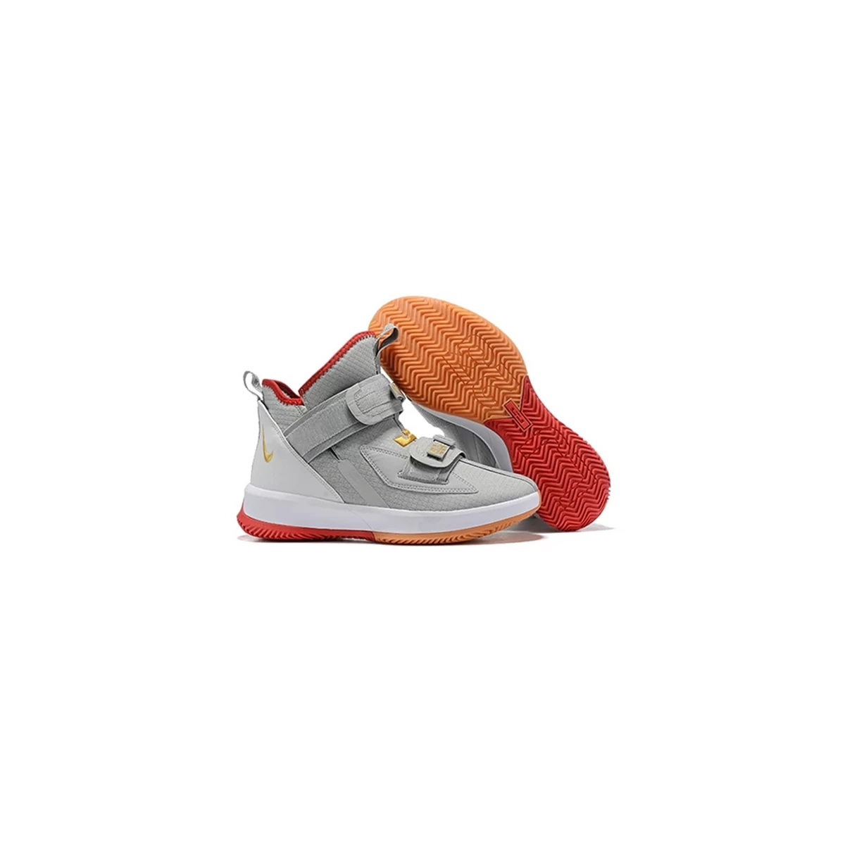 کفش بسکتبال نایک لبرون خاکستری قرمز Nike LeBron Soldier 13 Wolf Grey Red
