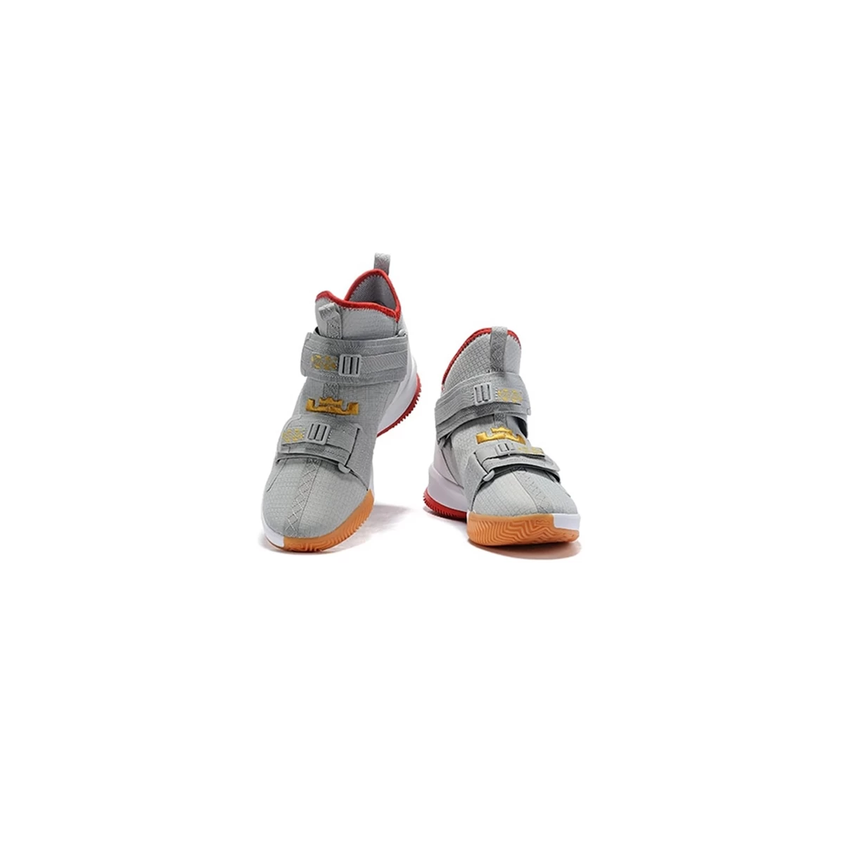 کفش بسکتبال نایک لبرون خاکستری قرمز Nike LeBron Soldier 13 Wolf Grey Red