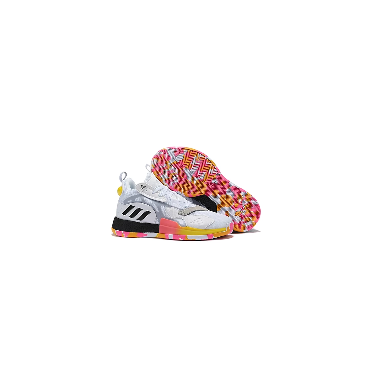 کفش بسکتبال مردانه آدیداس Adidas Zone Boost White Black Orange Yellow
