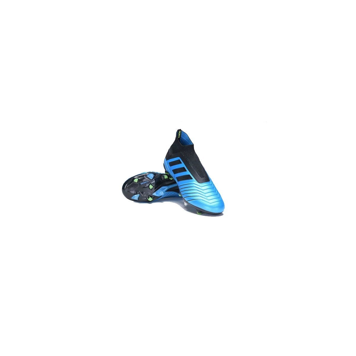 کفش فوتبال آدیداس پردیتور طرح اصلی مشکی آبی Adidas Predator 19+ FG Black Bule