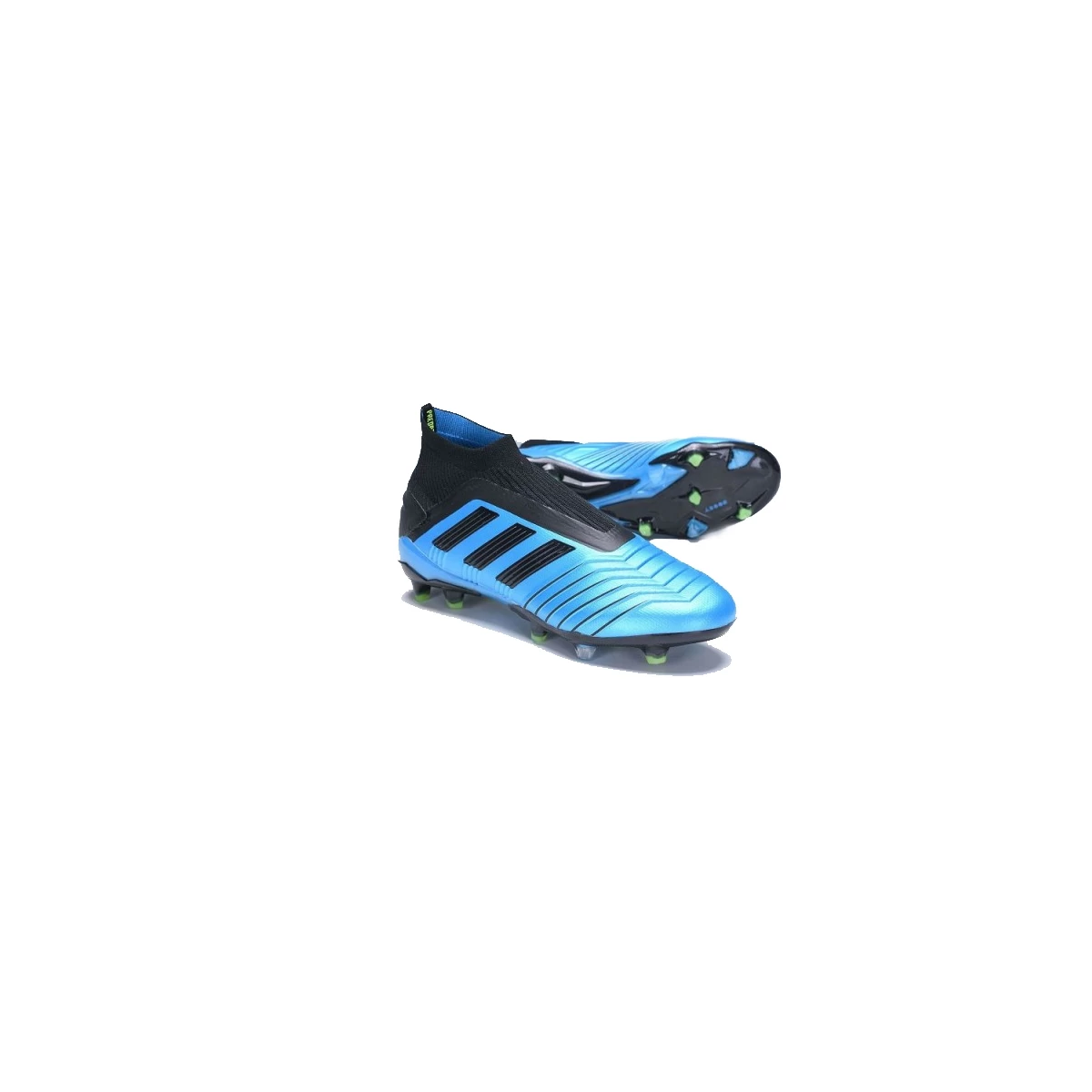 کفش فوتبال آدیداس پردیتور طرح اصلی مشکی آبی Adidas Predator 19+ FG Black Bule