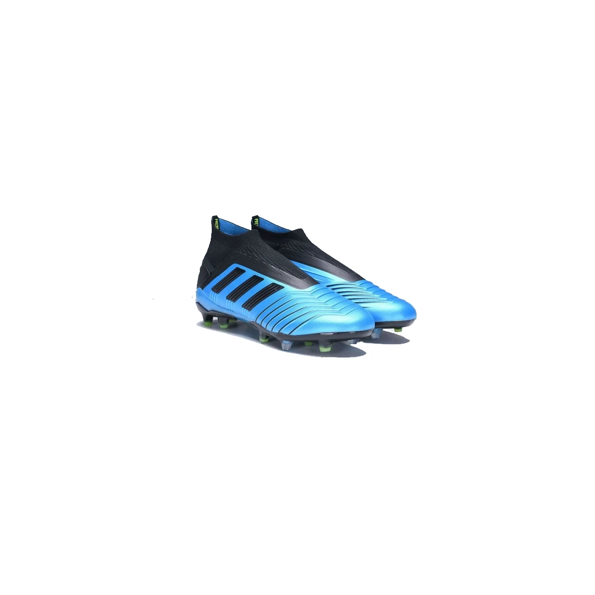 کفش فوتبال آدیداس پردیتور طرح اصلی مشکی آبی Adidas Predator 19+ FG Black Bule