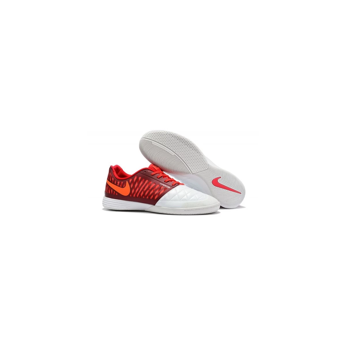 کفش فوتسال نایک لونار گتو طرح اصلی قرمز سفید Nike Lunar Gato II IC Red White