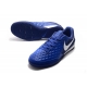 کفش فوتسال نایک تمپو لجند طرح اصلی سفید آبی Nike Tiempo Legend VIII Academy IC White Blue