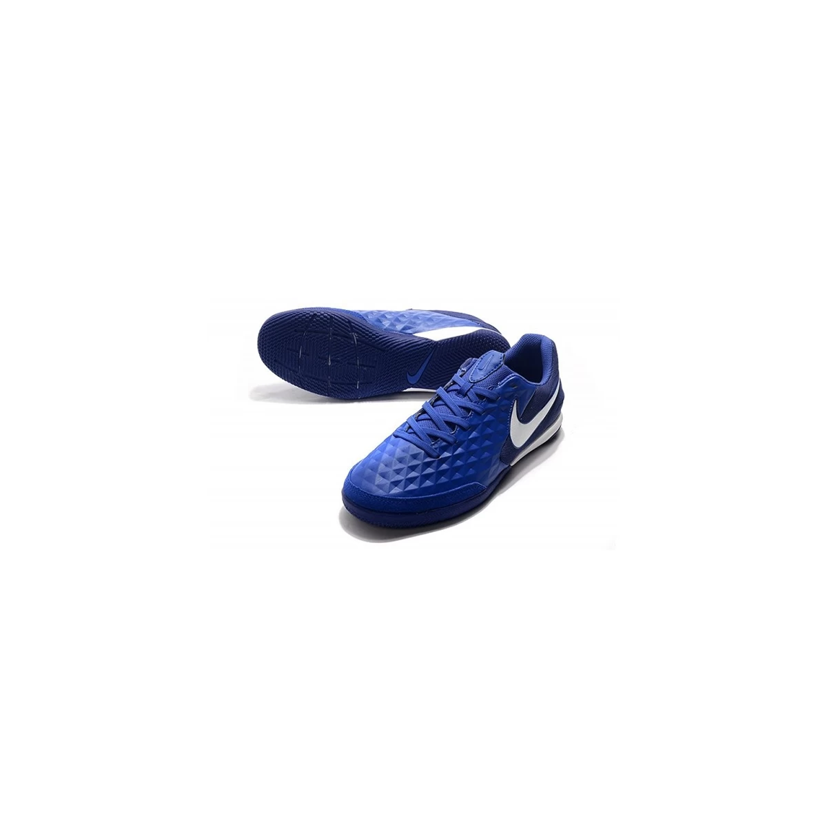 کفش فوتسال نایک تمپو لجند طرح اصلی سفید آبی Nike Tiempo Legend VIII Academy IC White Blue