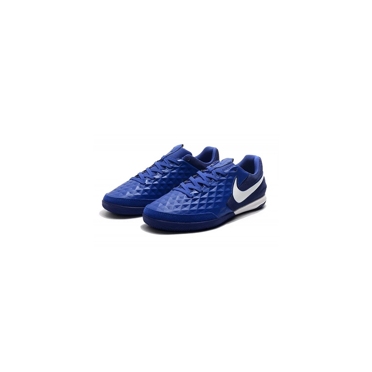 کفش فوتسال نایک تمپو لجند طرح اصلی سفید آبی Nike Tiempo Legend VIII Academy IC White Blue