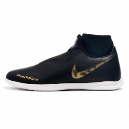 کفش فوتسال ساقدار نایک فانتوم طرح اصلی مشکی طلایی Nike Phantom Vision Academy DF IC Black Metallic Gold