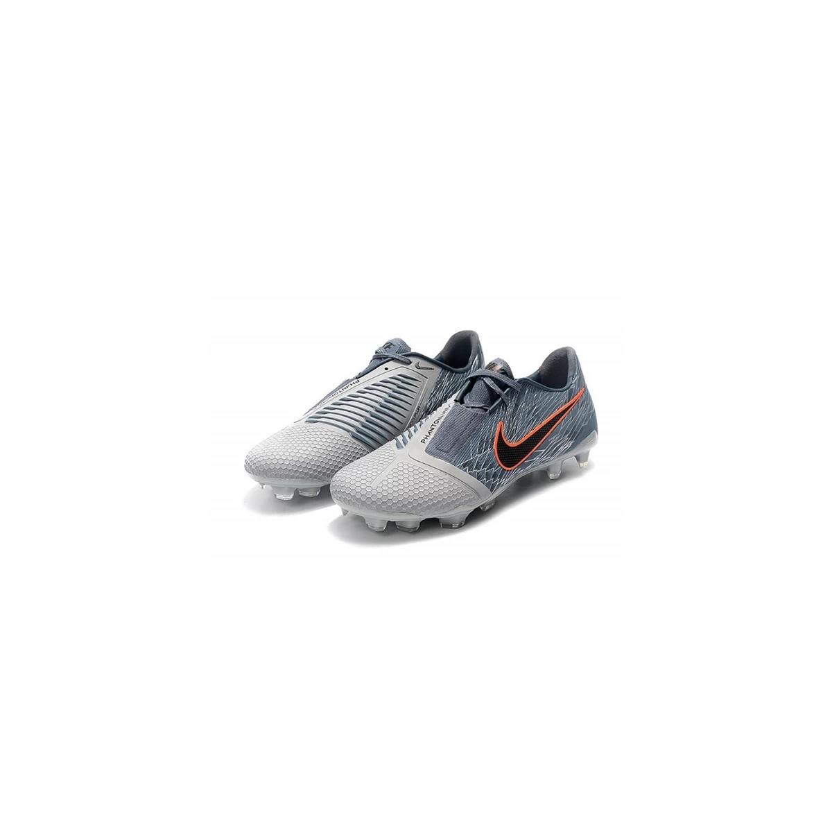 کفش فوتبال نایک فانتوم طرح اصلی خاکستری مشکی آبی Nike Phantom VNM Elite FG Grey Black Blue