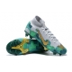 کفش فوتبال نایک مرکوریال ساقدار طرح اصلی خاکستری طلایی سبز Nike Mercurial Superfly VII Elite FG Grey Gold Green