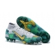 کفش فوتبال نایک مرکوریال ساقدار طرح اصلی خاکستری طلایی سبز Nike Mercurial Superfly VII Elite FG Grey Gold Green