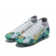 کفش فوتبال نایک مرکوریال ساقدار طرح اصلی خاکستری طلایی سبز Nike Mercurial Superfly VII Elite FG Grey Gold Green