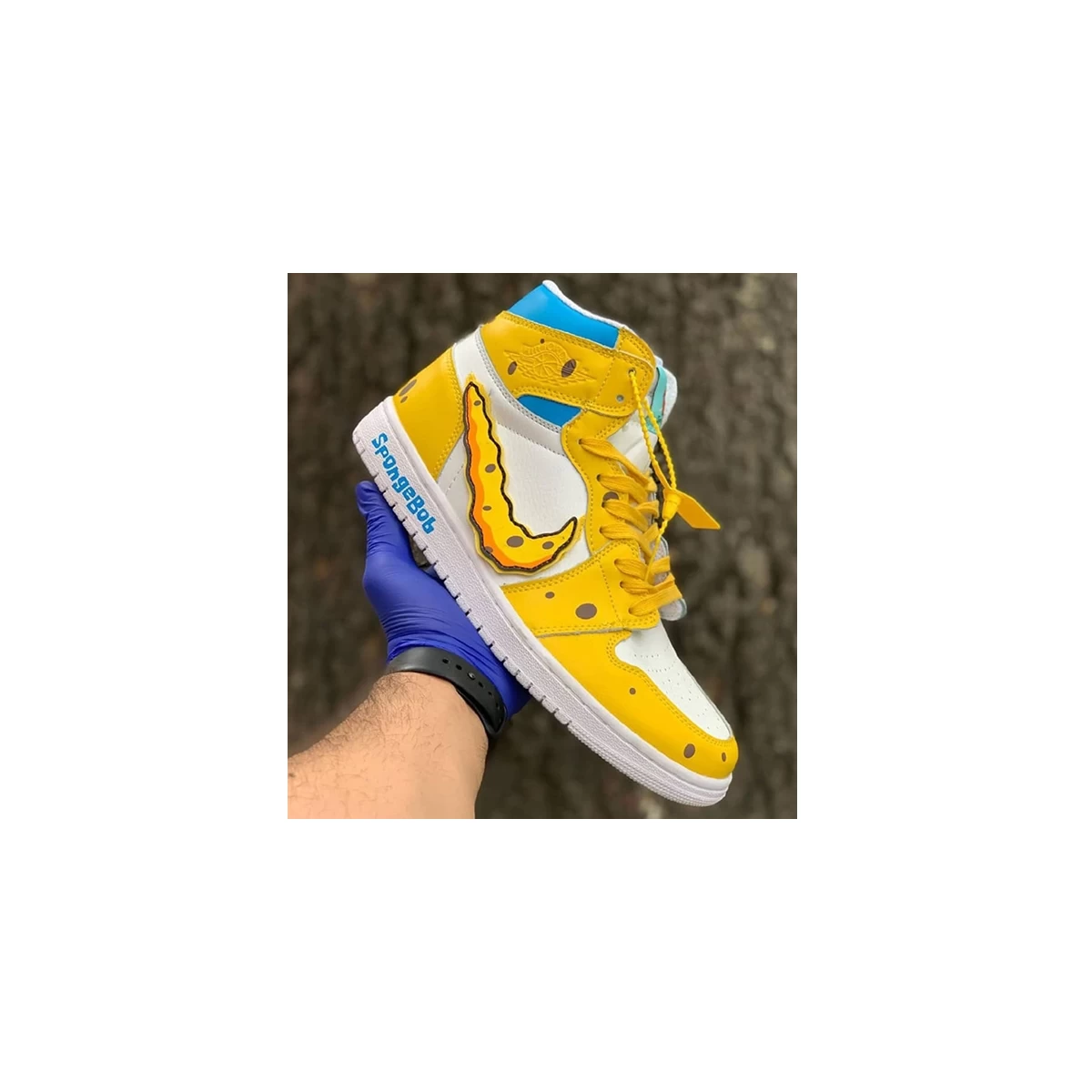 کفش بسکتبال ایر جردن Air Jordan 1 SpongeBob Yellow White