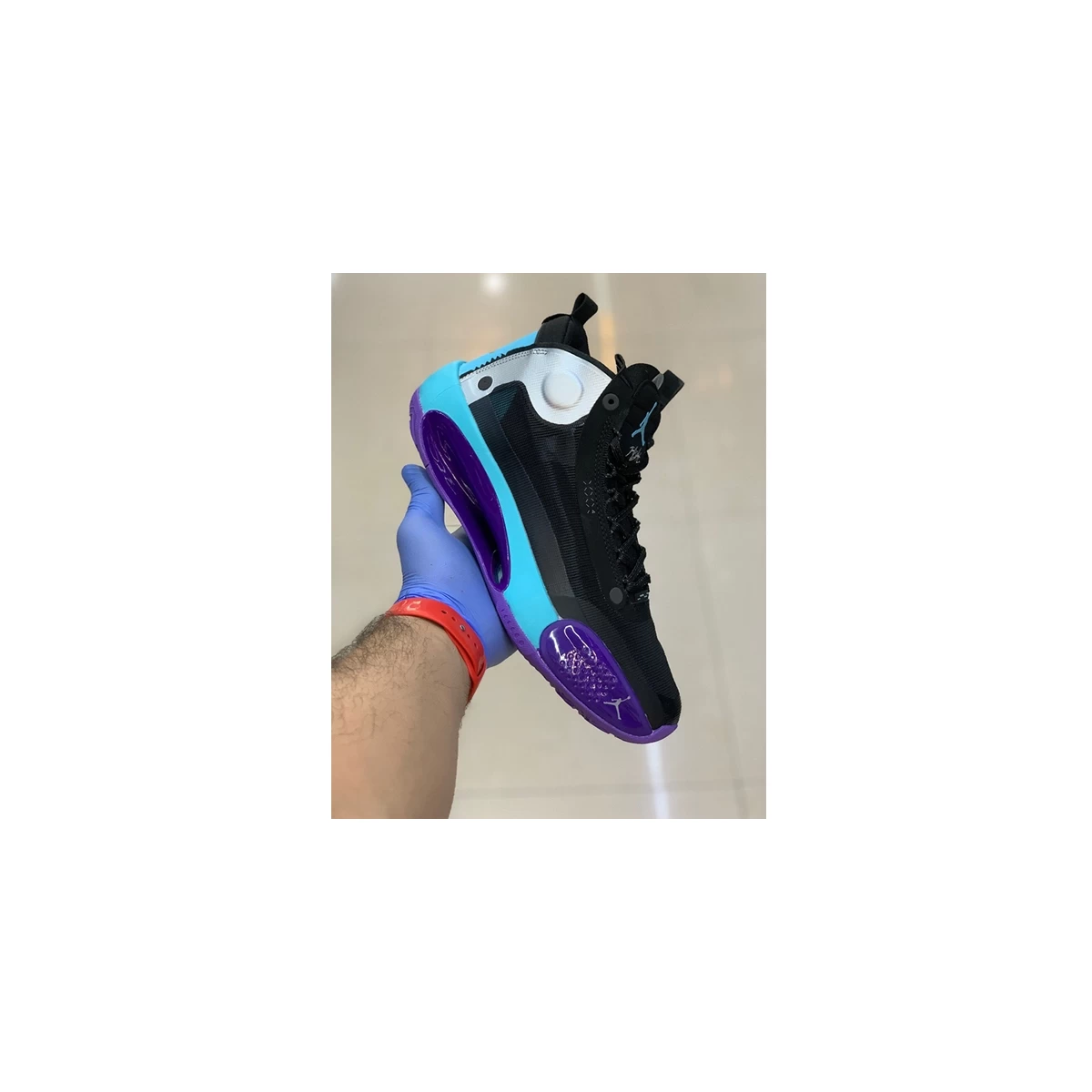 کفش بسکتبال مردانه ایر جردن Air Jordan 34 Black Grey Purple Blue
