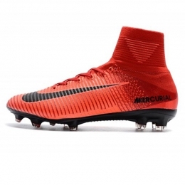 کفش فوتبال نایک مرکوریال طرح اصلی ساقدار قرمز مشکی Nike Mercurial Supe