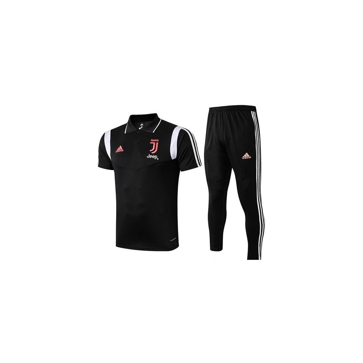 پلوشرت شلوار یوونتوس مشکی سفید Juventus Polo Shirt 2019-20 Black White
