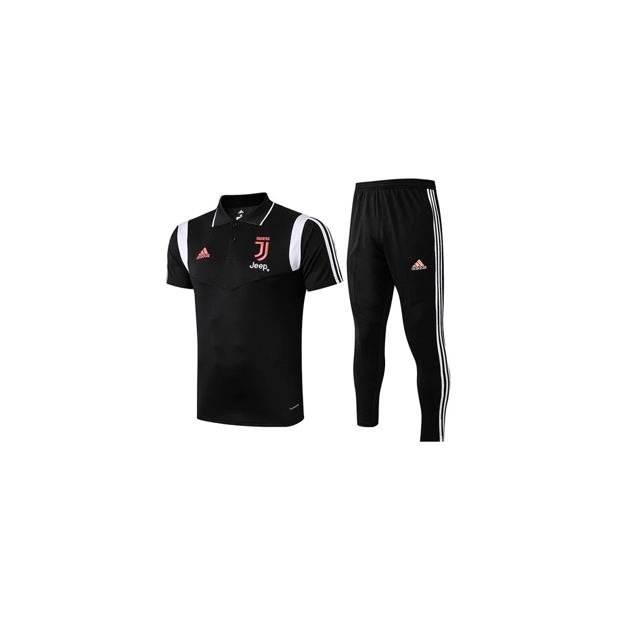 پلوشرت شلوار یوونتوس مشکی سفید Juventus Polo Shirt 2019-20 Black White