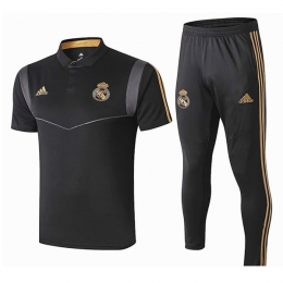 پلوشرت شلوار رئال مادرید مشکی طلایی Real Madrid Polo Shirt 2019-2020