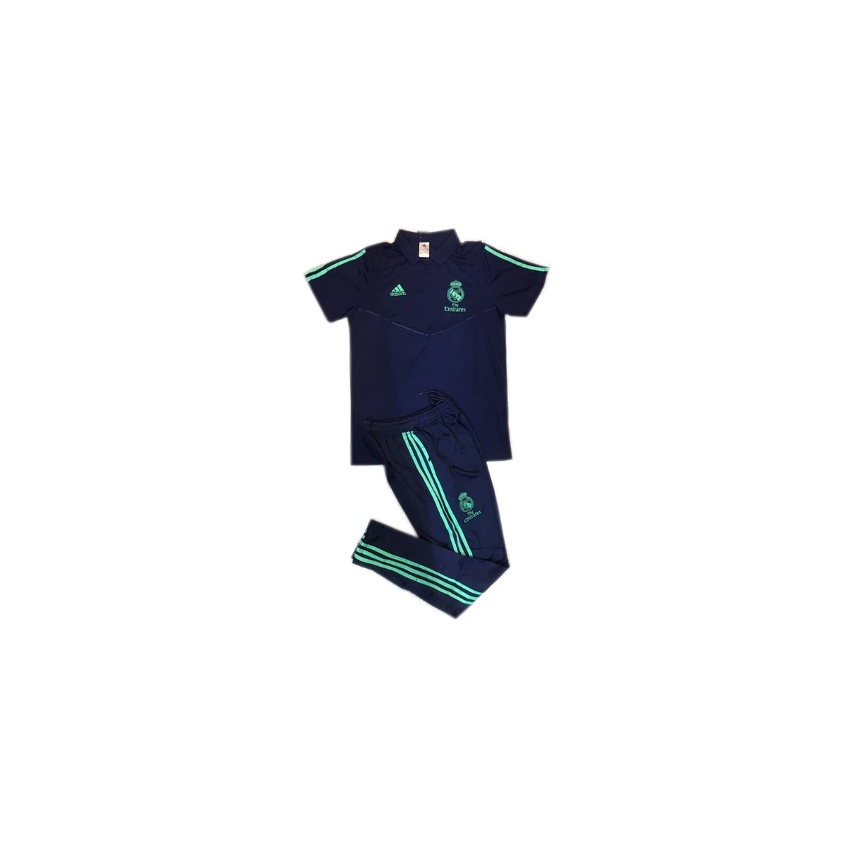 پلوشرت شلوار رئال مادرید آبی Real Madrid Polo Shirt 2019-2020 Blue