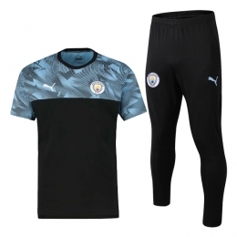 پلوشرت شلوار منچستر سیتی آبی مشکی Machester City Polo Shirt 2019-2020