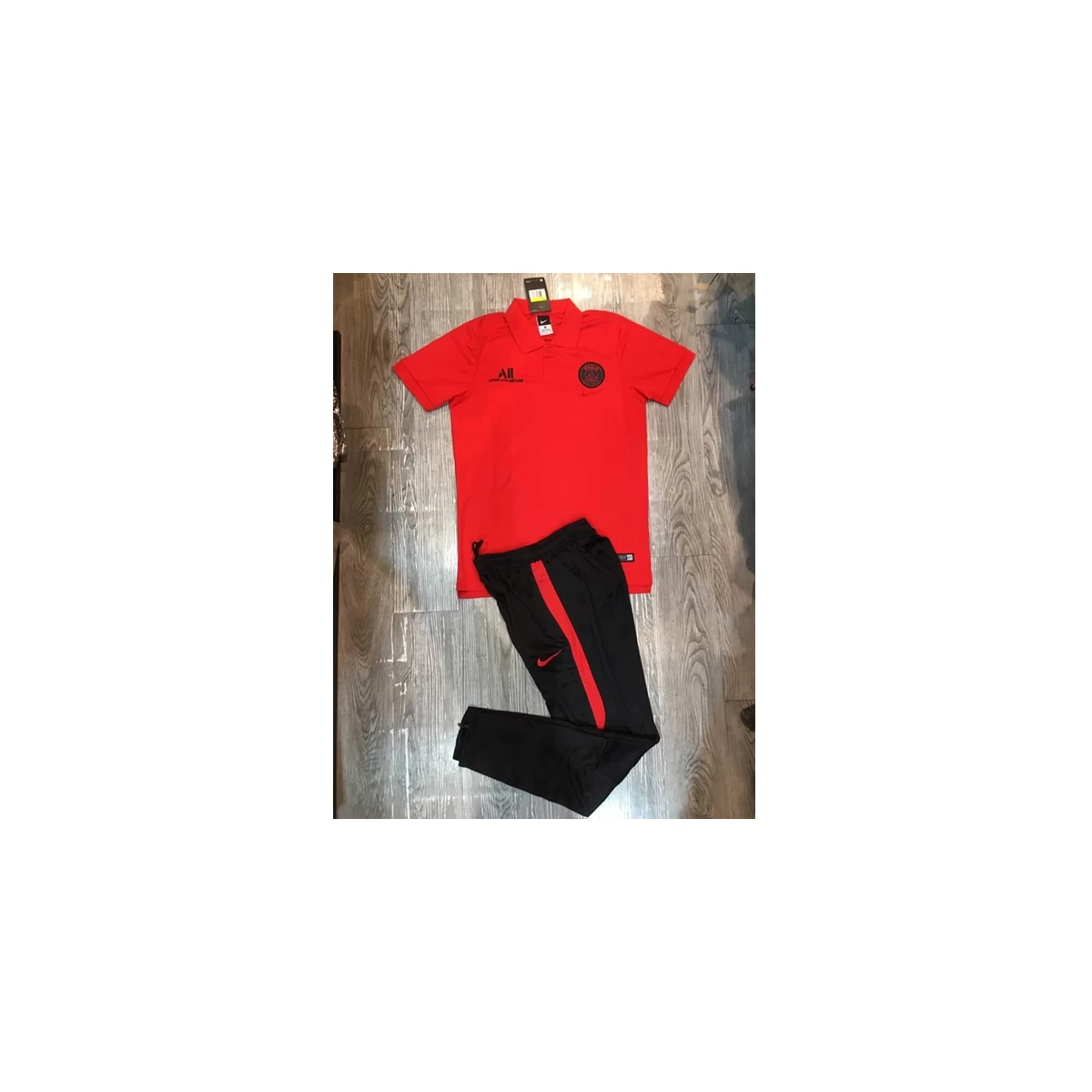 پلوشرت شلوارپاریسن ژرمن قرمز مشکی Paris Saint Germain Polo Shirt 2019
