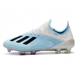 کفش فوتبال آدیداس طرح اصلی آبی مشکی سفید Adidas X 19.1 FG Blue Black White