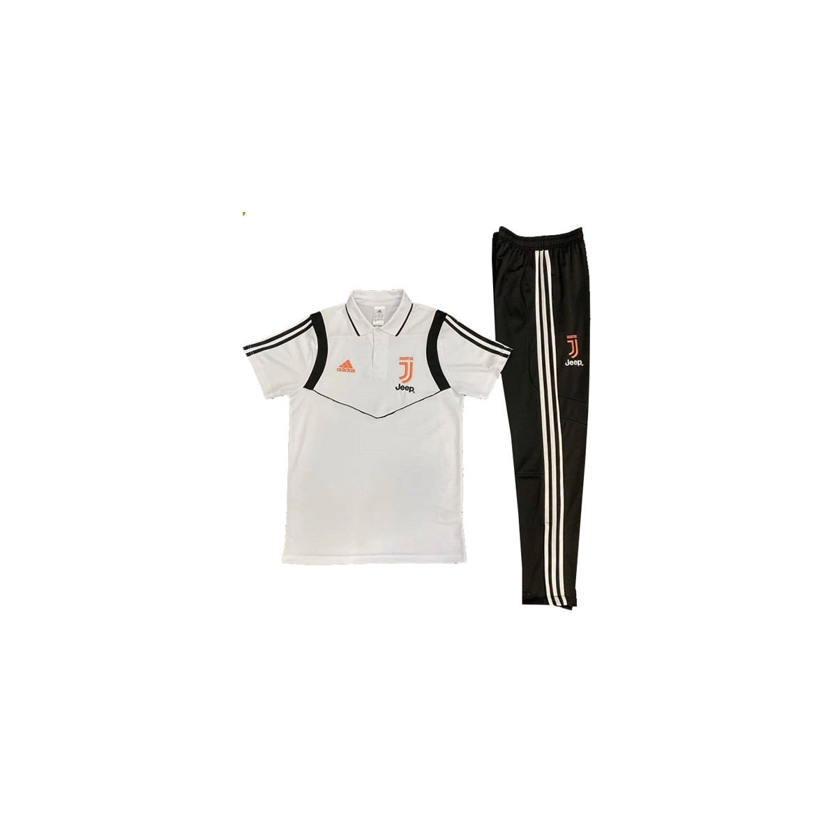 پلوشرت شلوار یوونتوس سفید مشکی Juventus Polo Shirt 2019-20  White Black
