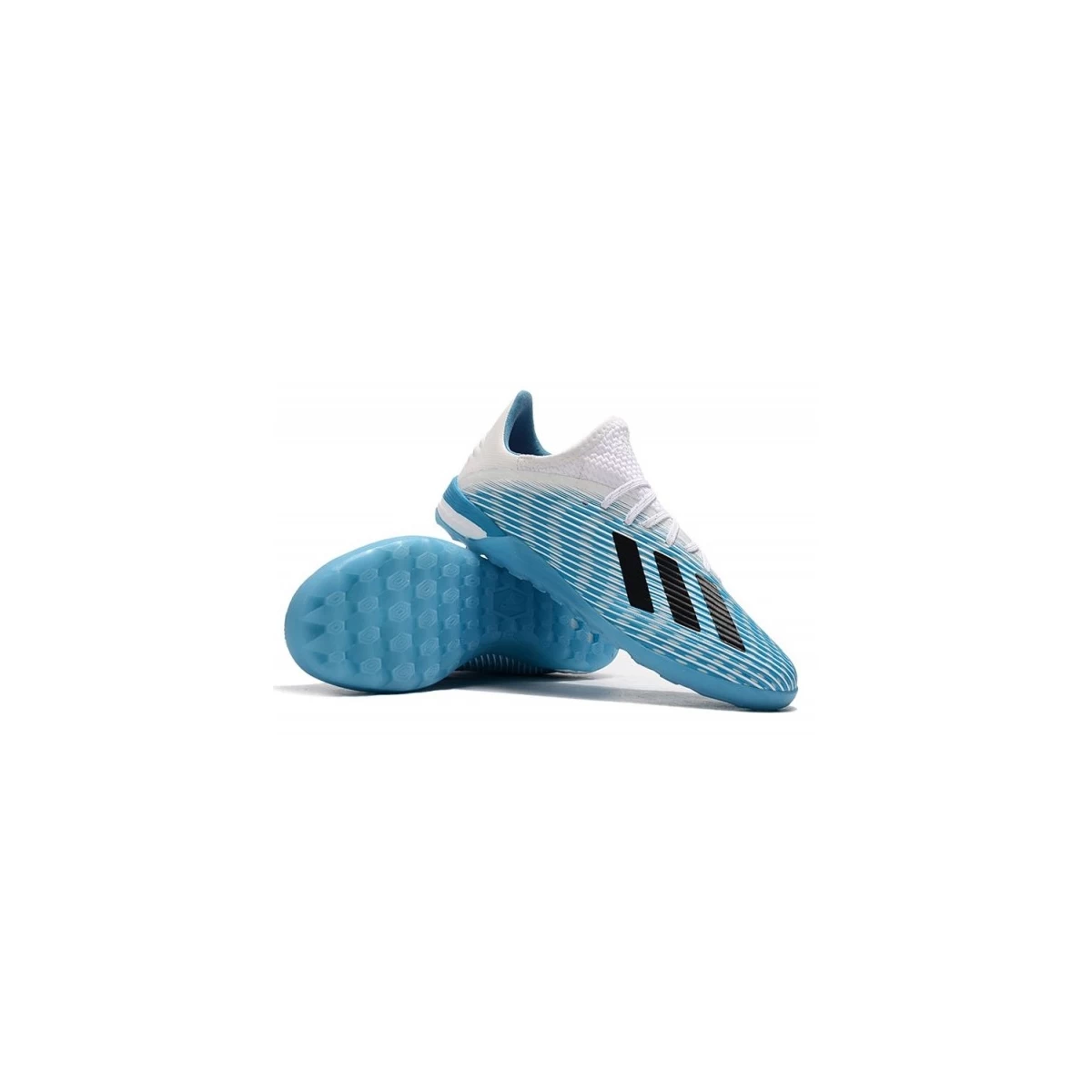 کفش فوتسال آدیداس ایکس طرح اصلی سفید آبی Adidas X 19.1 IC White Blue