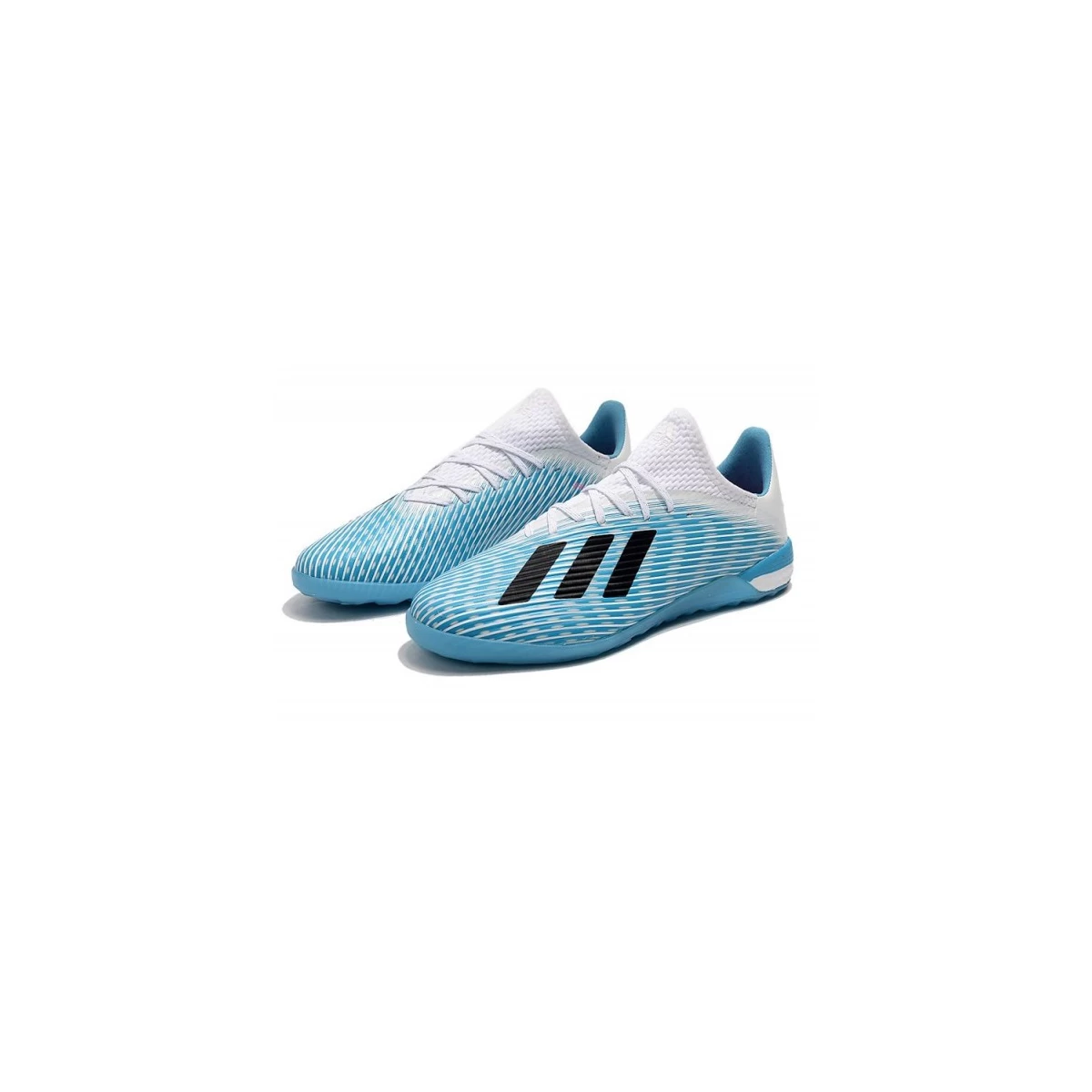 کفش فوتسال آدیداس ایکس طرح اصلی سفید آبی Adidas X 19.1 IC White Blue