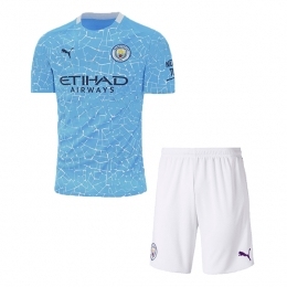 لباس شورت اول منچسترسیتی Manchester City 2020-21 Home Soccer Jersey Kit Shirt+Short