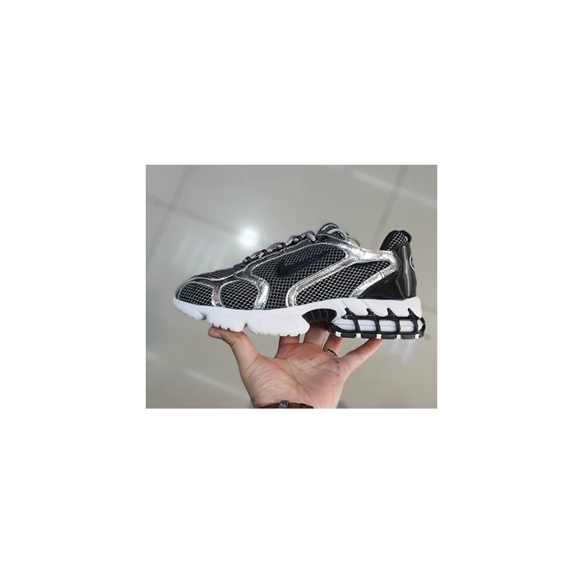 کتانی رانینگ مردانه نایک Nike Air Zoom Spiridon Cage 2 Black White