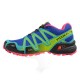 کتانی رانینگ زنانه سالامون Salomon Speedcross 3 Blue Green Black Pink